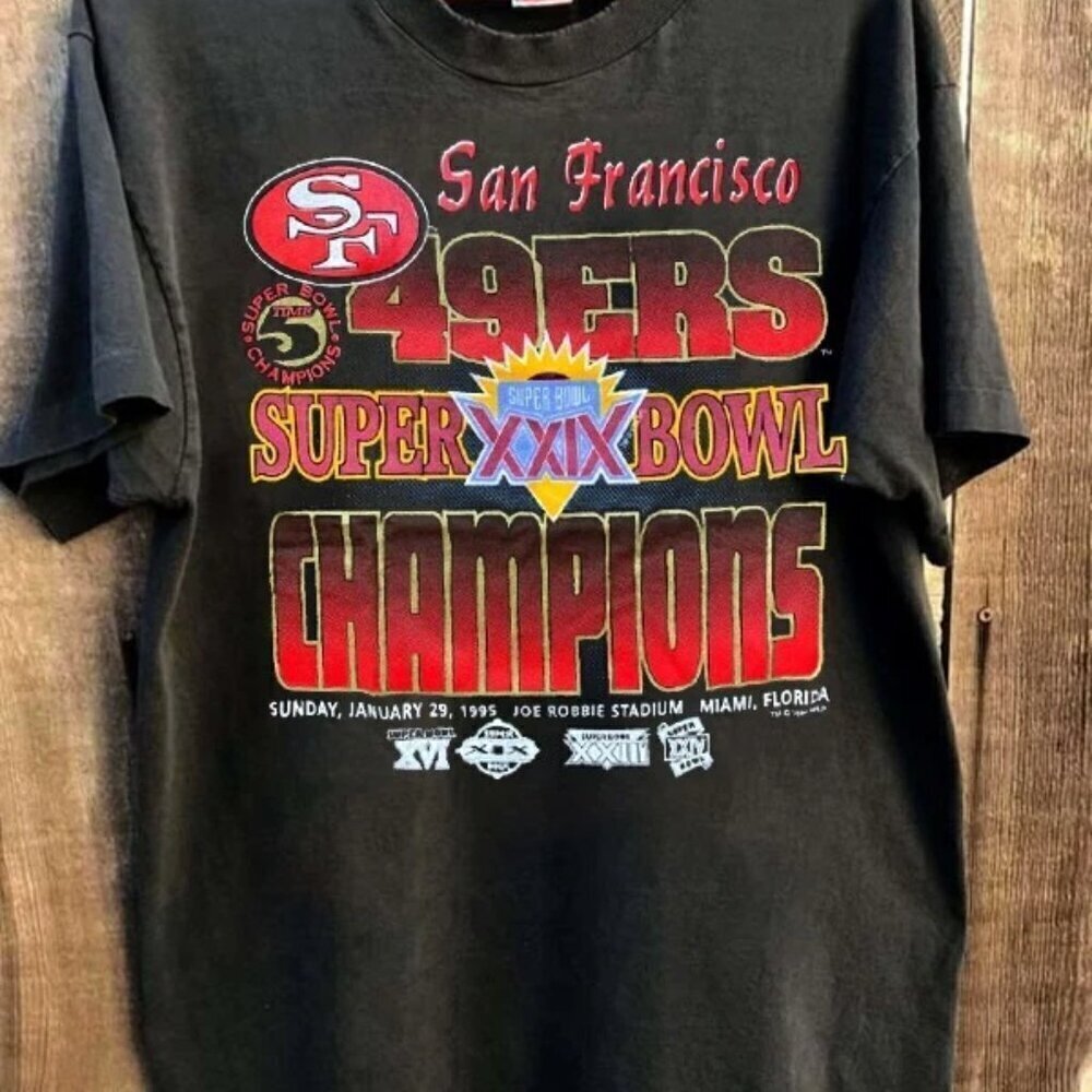 San Francisco 49ers Super Bowl XXIX Champions T-Shirt .
